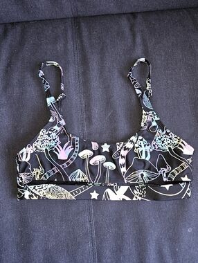 iHeartRaves Cyber Garden Reflective Bralette Size Small
